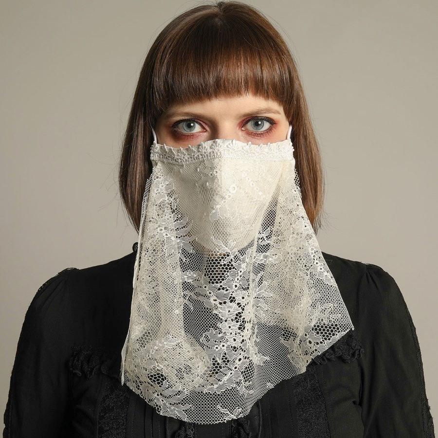 H Naoto Mサイズ 布マスク お洒落マスク レース ベール ゴシック Covered Lace Mask Wear Cnf30 G210 Wh M S Inc Fashion Store ヤフー店 通販 Yahoo ショッピング