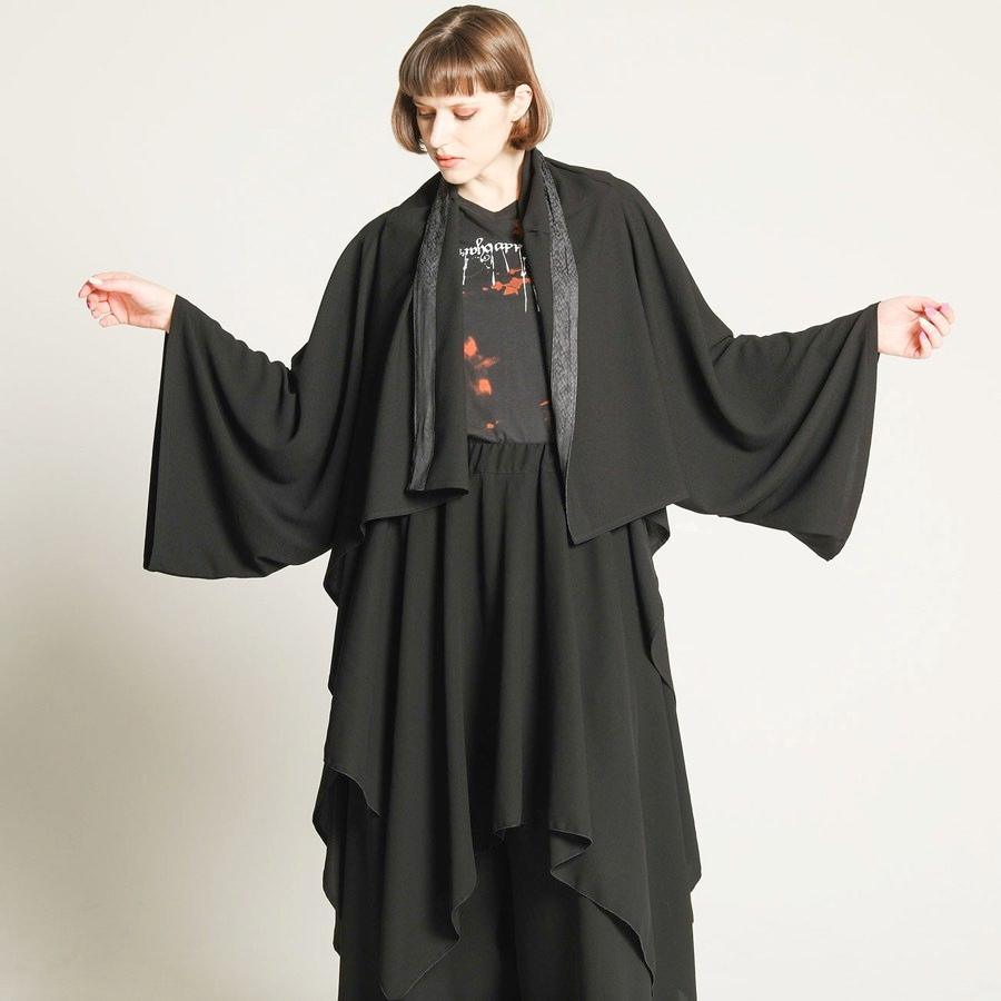 H Naoto ロングカーディガン 接触冷感 着物風 ゴシック モード Snake Drape Kimono Cardigan Cnf32 H155 Bk M S Inc Fashion Store ヤフー店 通販 Yahoo ショッピング