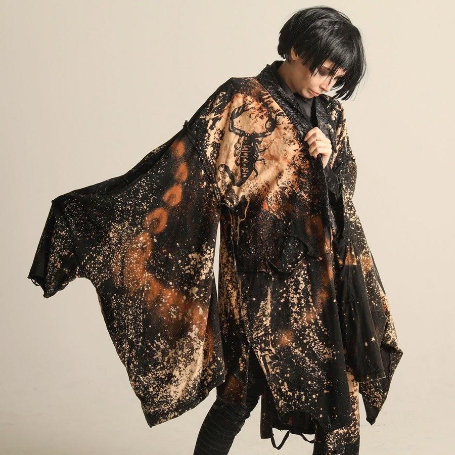 H Naoto 浴衣 武人羽織 桃太郎 ゴシック 和ゴス 和パンク モード T Sh Patchwork Yukata Cnf32 J165 Bk M S Inc Fashion Store ヤフー店 通販 Yahoo ショッピング