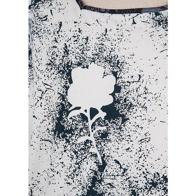 カットソー 和風 和柄服 Gouk 松葉牡丹のシルエットをスプレーで描いたプリントが入ったトップス Ggd28 T053 Wh M S Inc Fashion Store ヤフー店 通販 Yahoo ショッピング