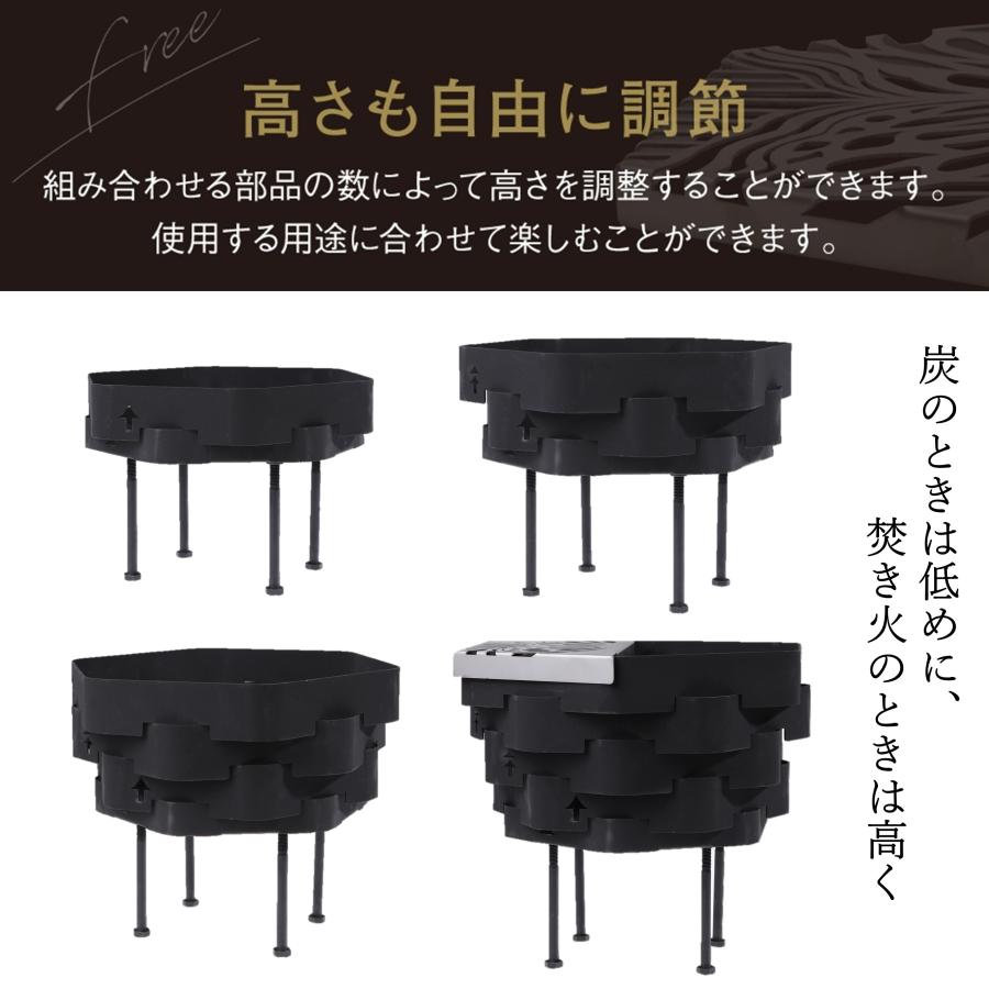 焚き火台 焚火台 おしゃれ 海外 大型 六角形 六花 ヘキサゴン 簡単