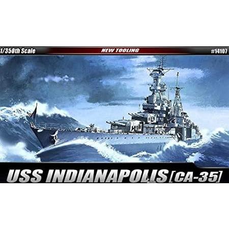 新品同様 1/350th Model Plastic 並行輸入品Academy Scale Ki好評販売中 Ship Military Indianapolis CA-35 USS 船、ボート