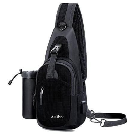 全てのアイテム Water Bag Crossbody Shoudler Chest Backpack Sling AmHoo Resistant Da並行輸入品 Hiking クーラーバッグ、保冷バッグ