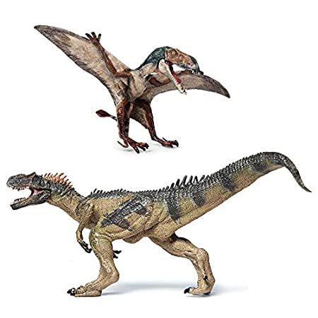 最安値で  Pack 2 並行輸入品EOIVSH Dinosaur Pl好評販売中 Educational Realistic Allosaurus, & Pterosaur Toy その他模型