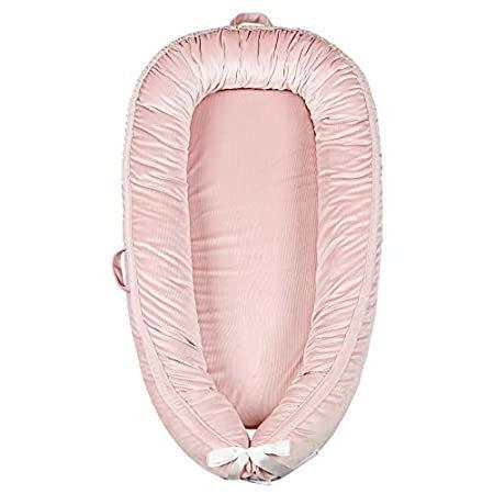 Baby Soft Breathable Portable Crib Co-Sleeping Bed with Urine Pad for 0-1Y Baby Girls and Boys Oenbopo Newborn Lounger Pink + Rainbow 