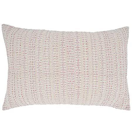多様な セレステコレクション LIFESTYLE SARO 織ライン ピンク 24インチ x 16インチ 枕カバー 枕、ピロー