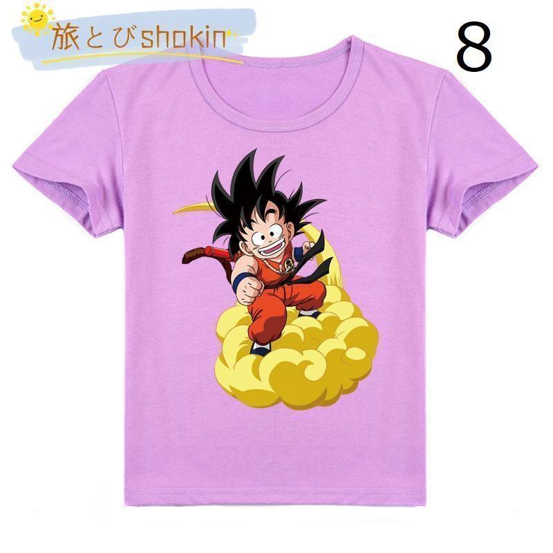 ドラゴンボール 悟空 子供服 半袖Tシャツ 女の子 男の子 丸い襟