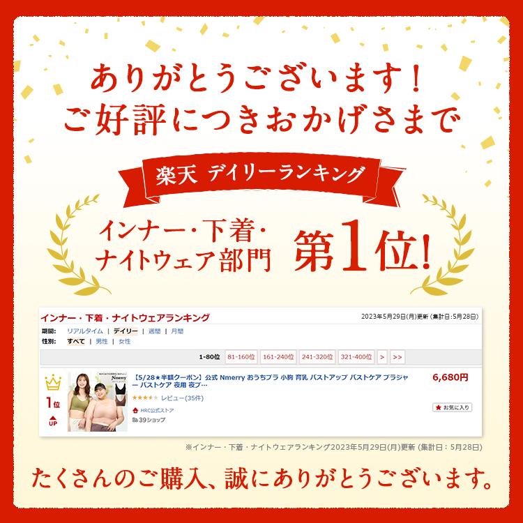 公式 Nmerry 【3枚セット】 育乳ブラ エヌメリー 大きいサイズ 