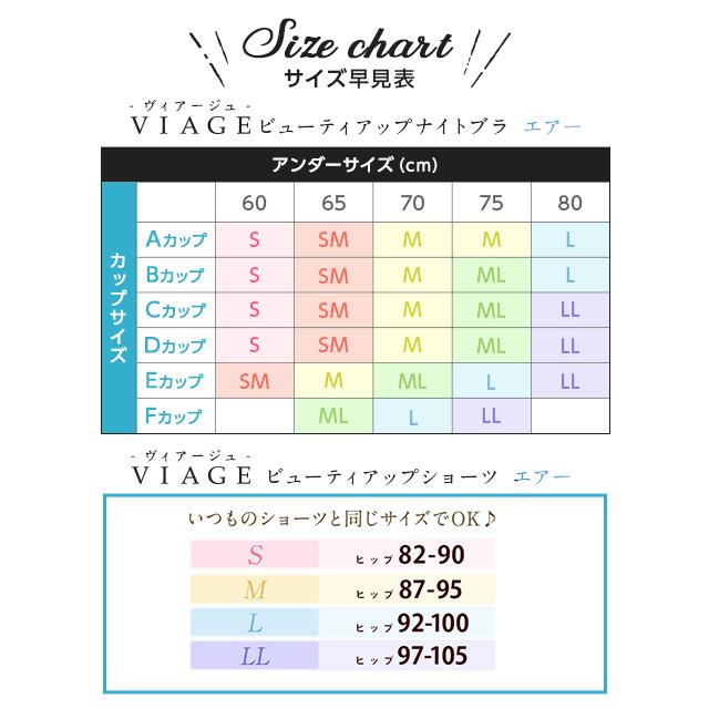 Viage 累計1200万枚突破 公式 ビューティ アップ ナイトブラ＆ショーツ
