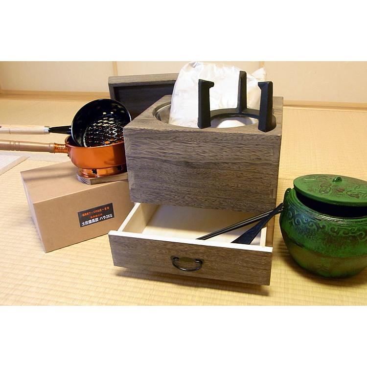 箱火鉢 桐 きり 本体＋道具8点セット 手作り 国産 囲炉裏 ひばち 