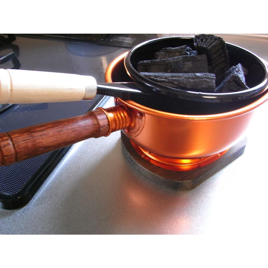 お買い得♪ 火おこし器+台十能 2台セット 火熾し器 鋳物底で お買い得♪ 火おこし器+台十能 2台セット 火熾し器 鋳物底で