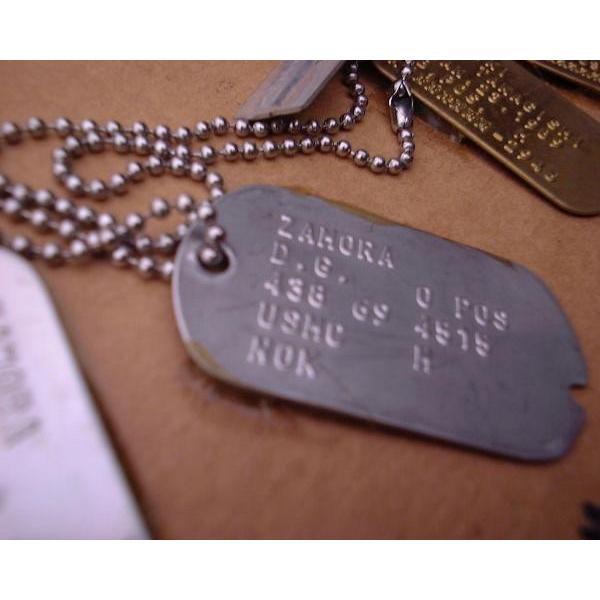 米軍 ドッグタグ 認識票 現行のエンボスタイプ 2枚1組 : ホバート