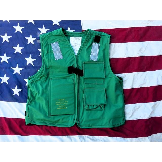 米軍 NAVY デッキクルー ライフプリザーバー ベスト グリーン L MK-1