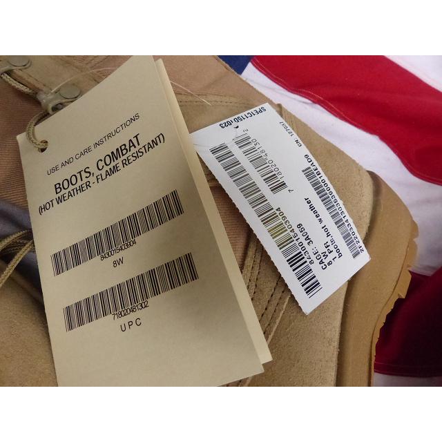 米軍実物 デザート ホットウェザーFRコンバットブーツ 8W 256x