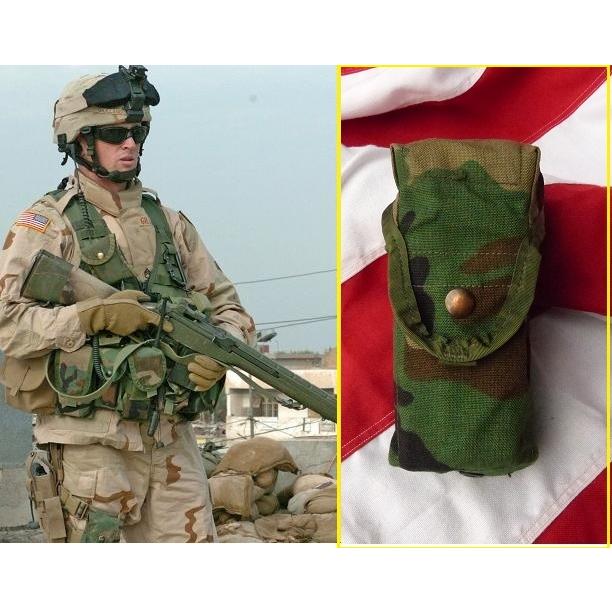 実物 MOLLE マガジンポーチ ダブル M4 M16 5.56 30rd ウッドランド