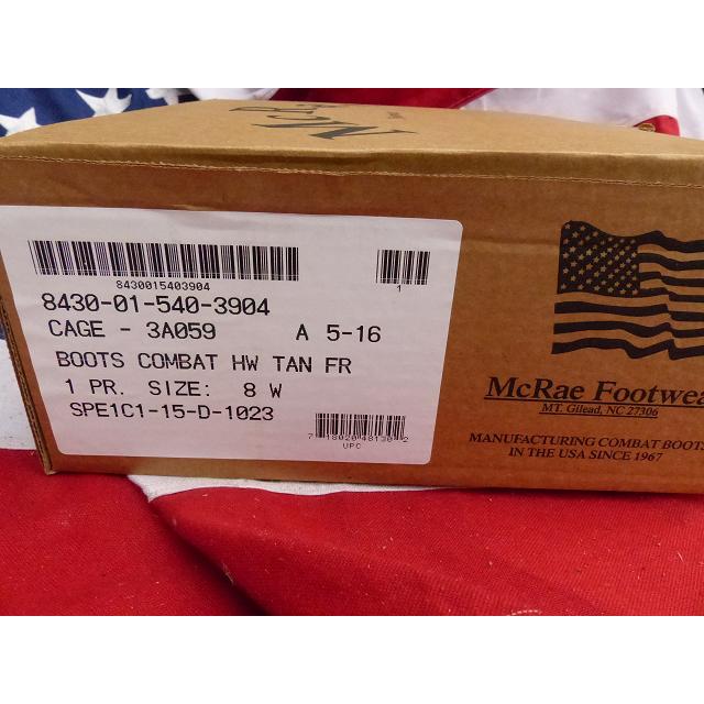 新品 USA製 実物 米軍 ホットウェザー コンバットブーツ 8R 26cm 美品 USA製 実物 米軍 McRae ホットウェザー コンバットブーツ TAN 9R