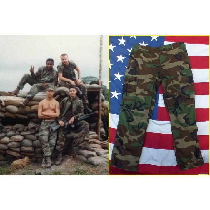 米軍実物 未使用 ＢＤＵパンツ ウッドランド S-R ノンリップ 483 US ウッドランドカモ BDU パンツNYCO(ノンリップ)生地 /実物・良品