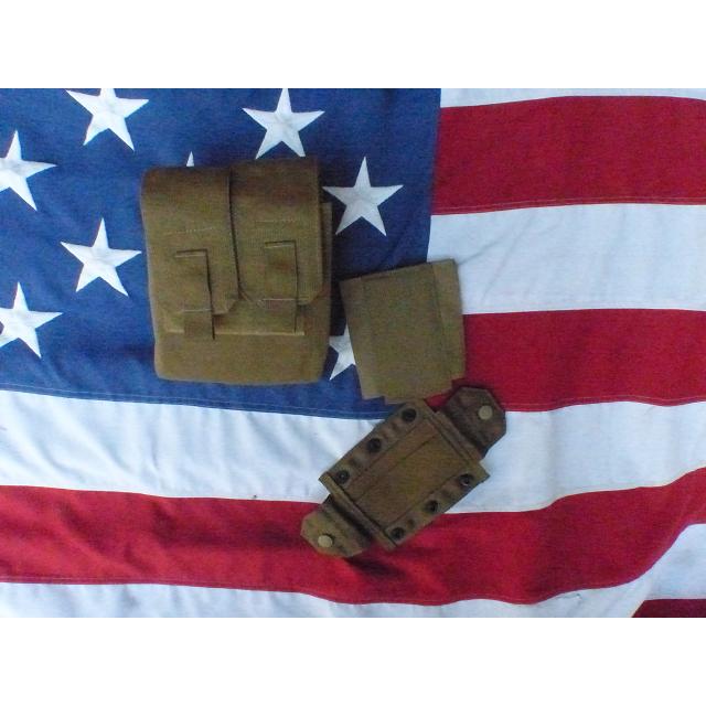 米軍放出品 FSBE2 9mmマガジンポーチ コヨーテブラウン 海兵隊 USMC 米軍実物 USMC コヨーテ SAW マガジンポーチ M249 M4 M16 07x