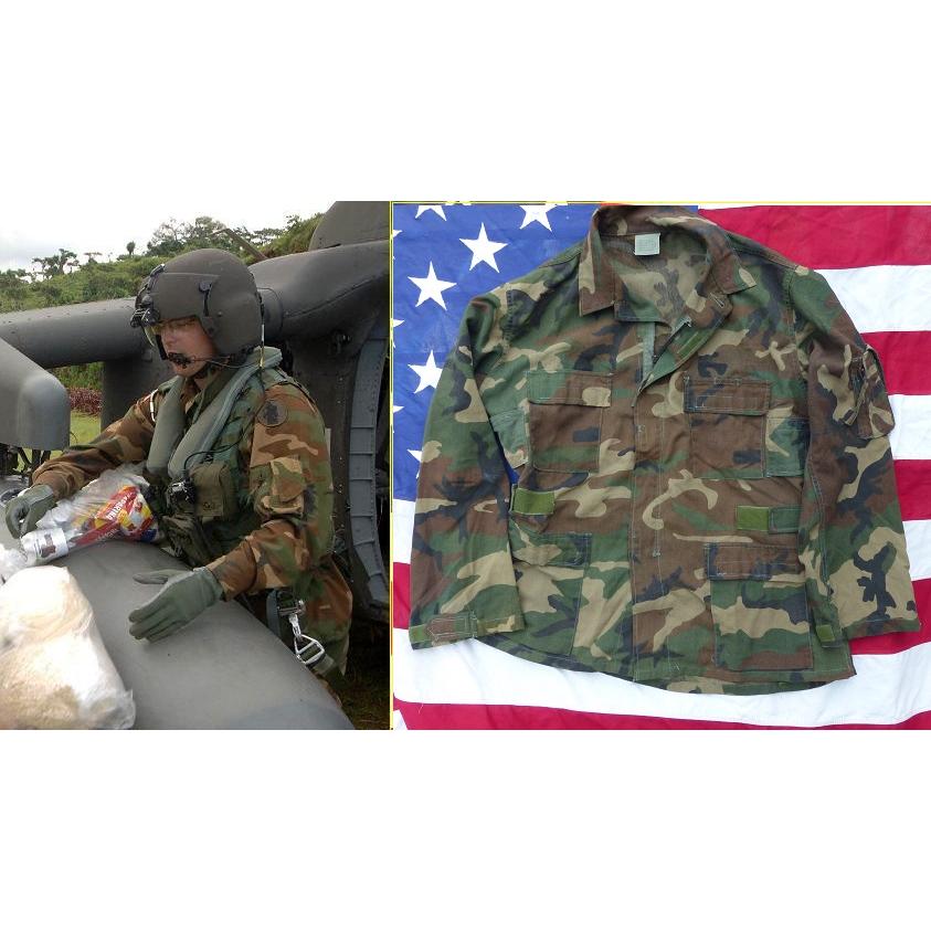 レア！米軍実物 ヘリクルー ／ エアクルー用BDUジャケット L-R ABDU