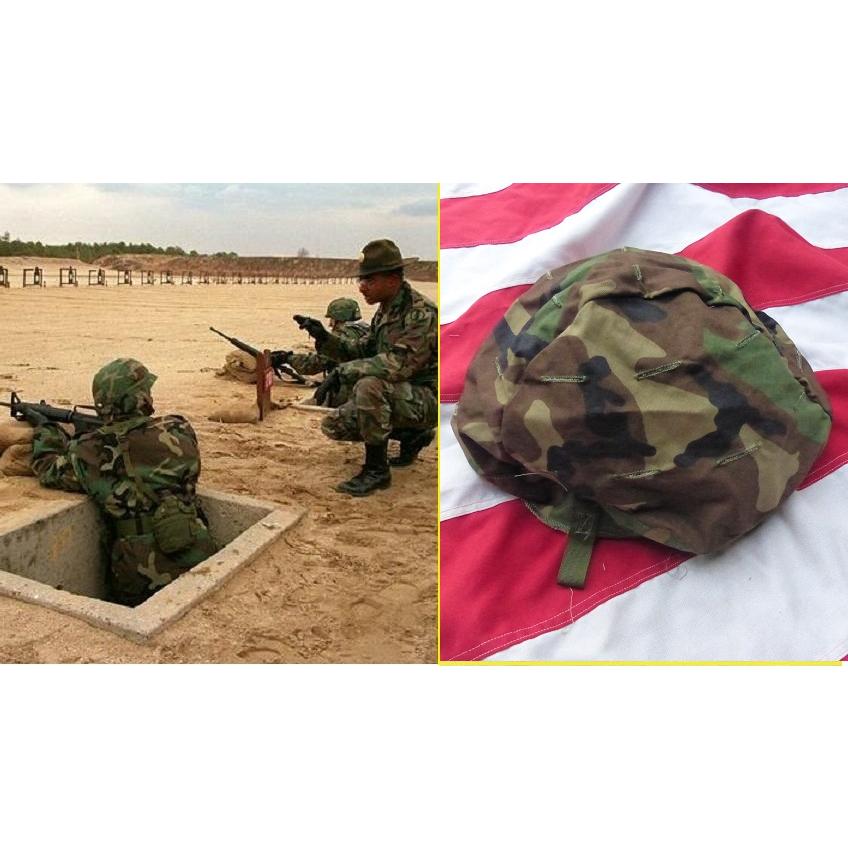 米軍　実物 PASGTフリッツヘルメット　ウッドランド　MEDIUM 送料無料⑩ 米軍実物 フリッツ ヘルメットカバー M／L ウッドランド PASGT 449x