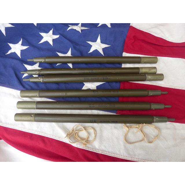 1968” 米軍実物 ナム戦 デッド! テントポール 6本セット 軍幕 252x