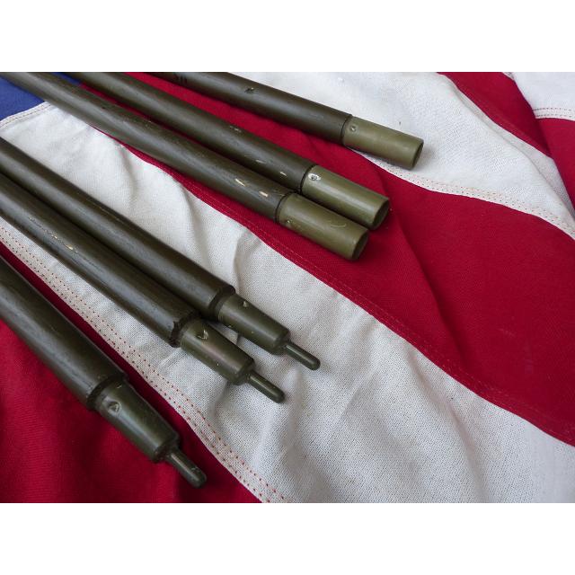 USパップテント ポール6本 軍幕 ➀ アメリカ軍 軍幕 2枚 ポール アメリカ