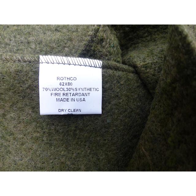 Rothco OD． ウールブランケット 毛布 ロスコ 20x : ホバートブロス
