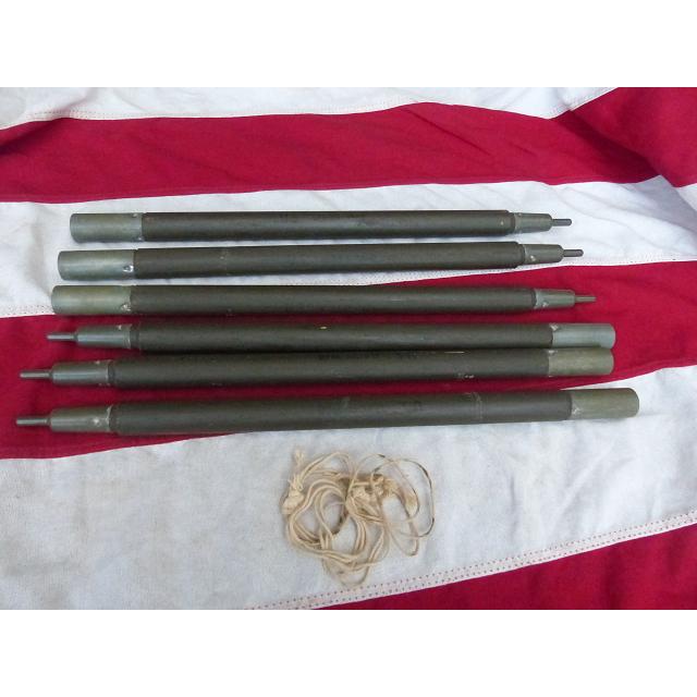 1968” 米軍実物 ナム戦 デッド!　テントポール　8本セット 軍幕 303 1968” 米軍実物 ナム戦 デッド! テントポール 6本セット 軍幕