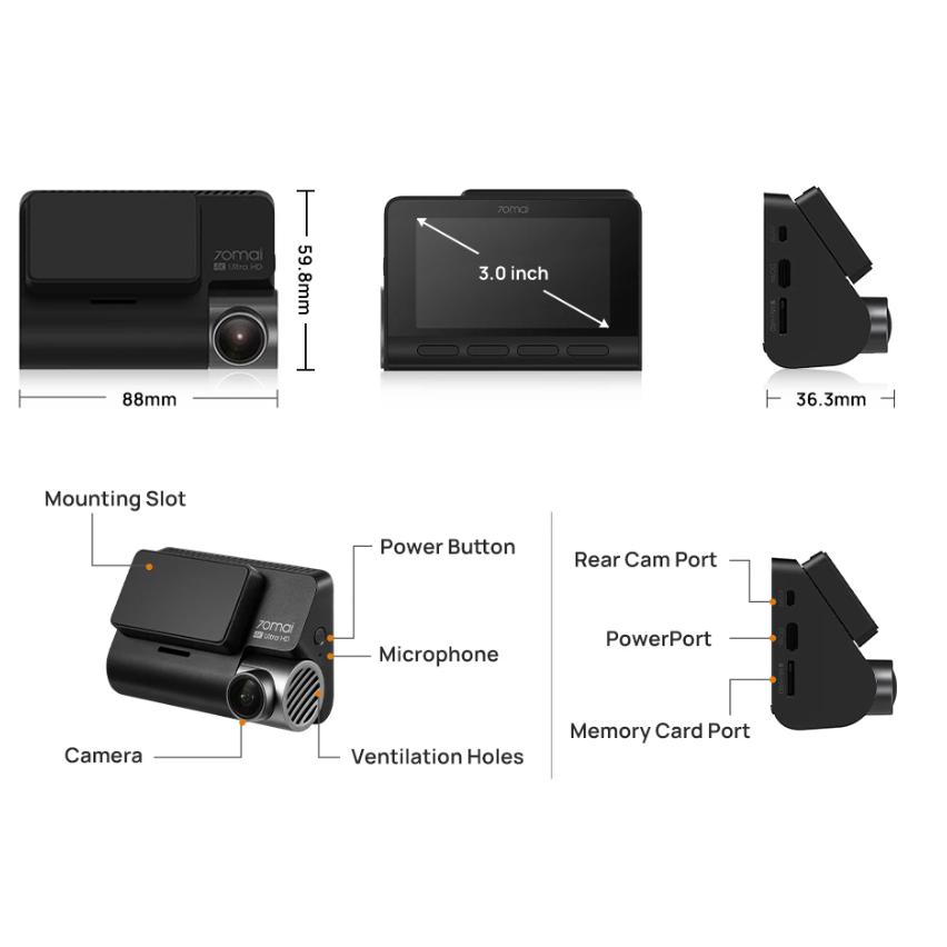 70mai A810 Dash Cam 4K (3840x2160) SONY IMX678 STARVIS2 70mai A810 Dash Cam 4K (3840x2160) SONY IMX678 STARVIS2