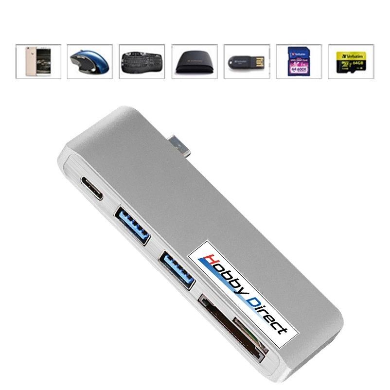 Type-C USB 3.0ハブ MacBook 等 3.0 2ポート SDカードリーダー