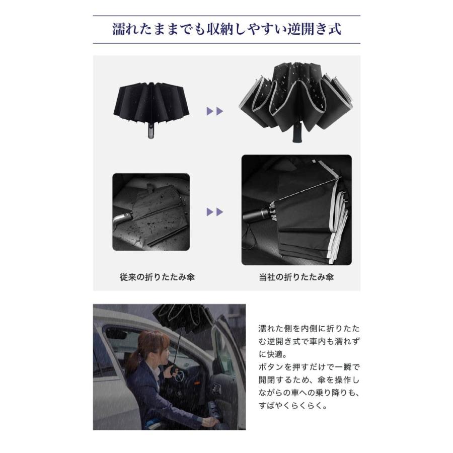 おりたたみ傘 LEDライト メンズ レディース 傘 防犯グッズ 防災グッズ
