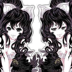 しろくろアタ製品セット ステッカー 車 バイク 唐獅子たん2016 Sサイズ HDS5-0411 カスタム