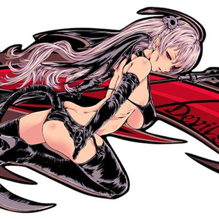 ステッカー 車 バイク デビルちゃんV2.5 サイド Lサイズ HPD-S002