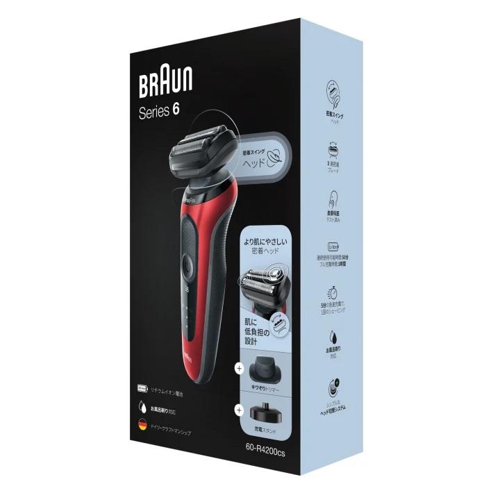 BRAUN braun ブラウン 密着シリーズ6 充電式シェーバー レッド BRAUN braun ブラウン 密着シリーズ6 充電式シェーバー レッド