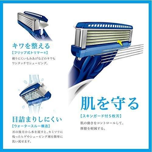 ハイドロ Schick(シック) ハイドロ5 ベーシック コンボパック(ホルダー(刃付き)+替刃4コ) スキンガード付 5枚刃 ブルー｜hobby-land｜03