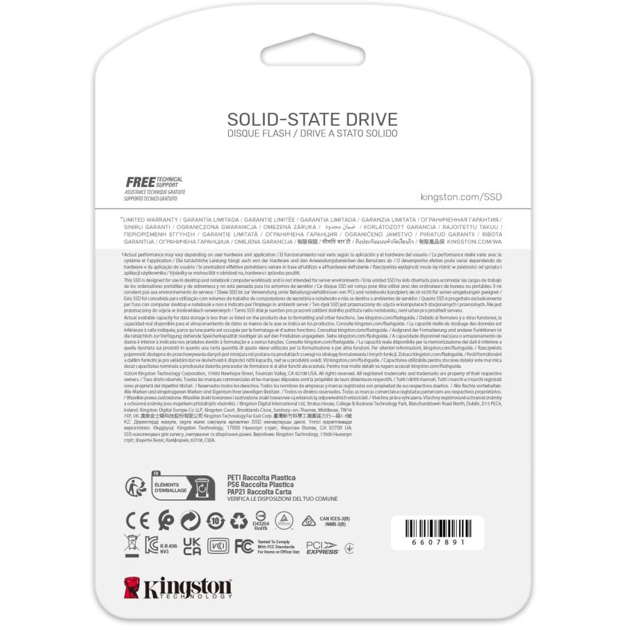 キングストンテクノロジー Kingston SSD NV3 2TB PCIe Gen 4.0 x4 最大