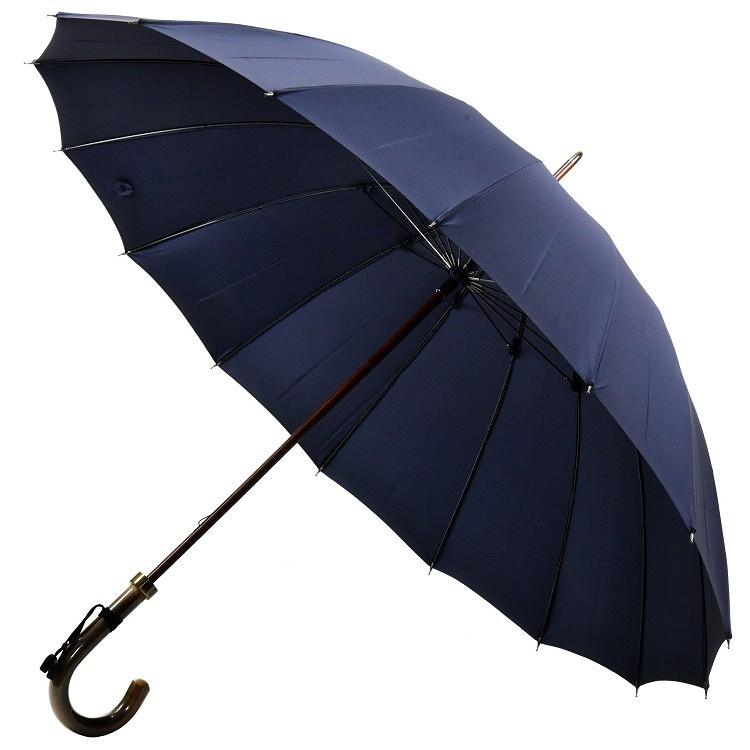 傘 メンズ 長傘 前原光榮商店 大判 カーボン 16本骨 雨傘 晴雨兼用傘
