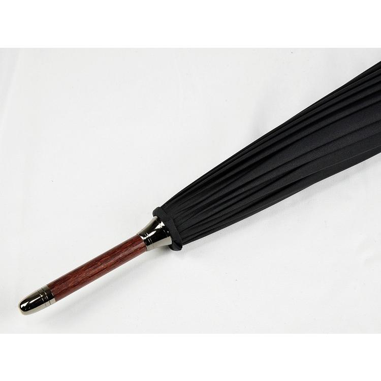 傘 メンズ 長傘 前原光榮商店 大判 カーボン 16本骨 雨傘 晴雨兼用傘 NEW TRAD-16 LONG CARBON レインブラック 無地 紳士用 男の画像