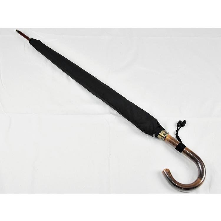 傘 メンズ 長傘 前原光榮商店 大判 カーボン 16本骨 雨傘 晴雨兼用傘 NEW TRAD-16 LONG CARBON レインブラック 無地 紳士用 男の画像