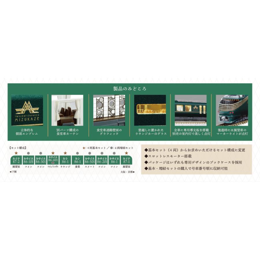 カトー（KATO） ☆10-1966 「 87系「TWILIGHT EXPRESS 瑞風」6両増結