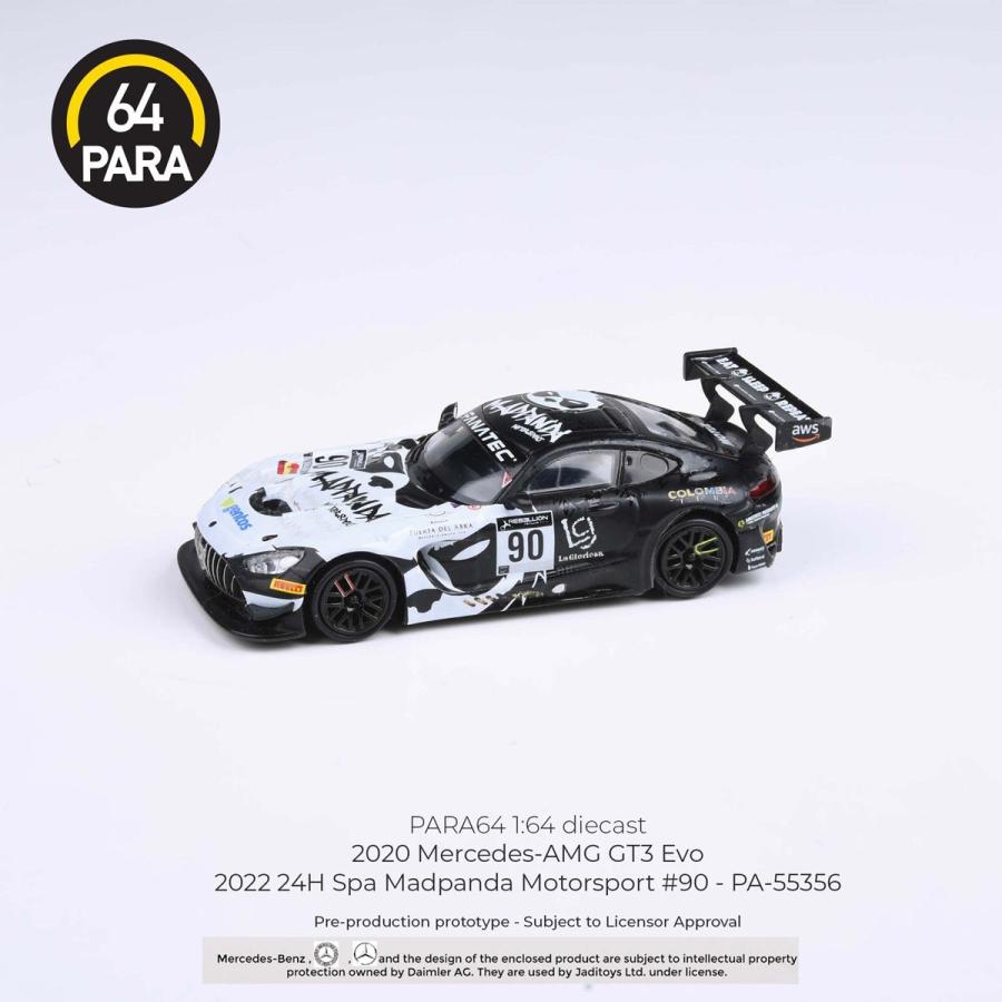 1/64 メルセデス AMG GT3 Evo 2022年スパ24時間 #90 Madpanda