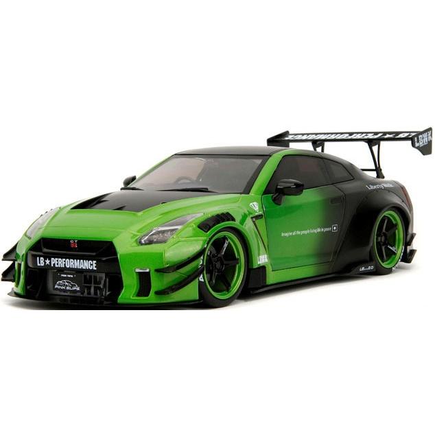 ミニカー Nissan GT-R R35 Liberty Walk 1/18 京商 Jada Toys 1/18 ニッサン GT-R (R35) Liberty Walk グリーン
