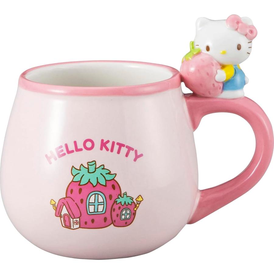 サンリオ☆ハローキティ いちごのおうちフィギュア付きマグ 270ml