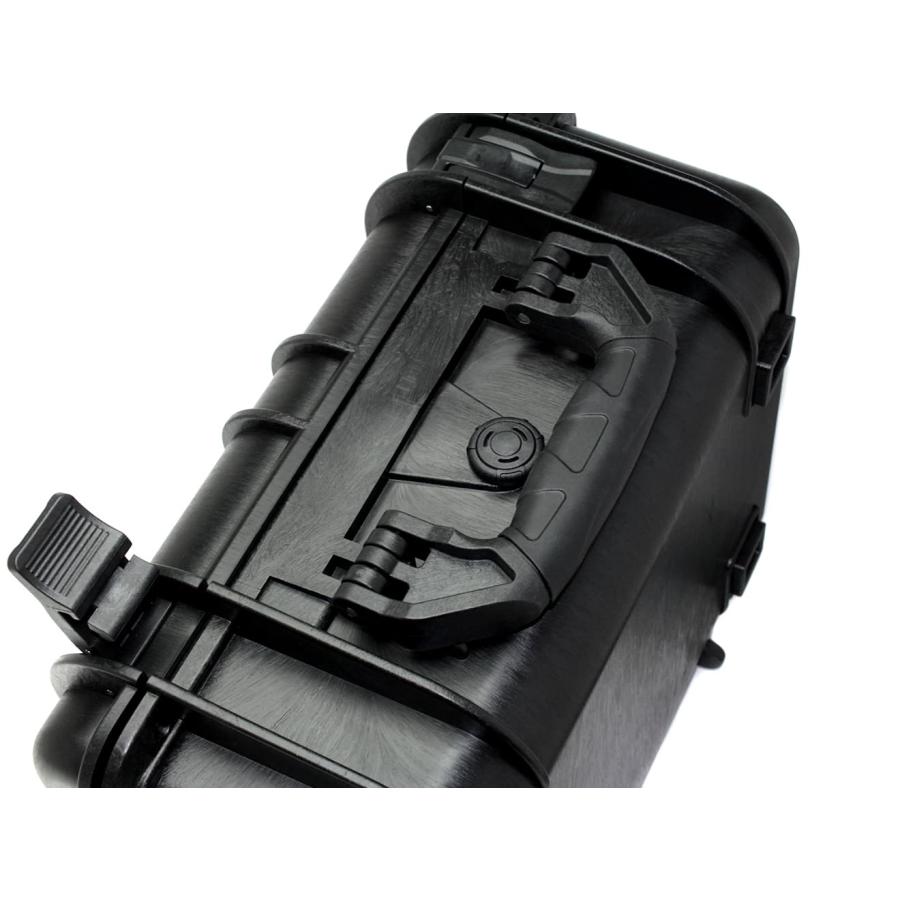 H8013B18L　MILITARY-BASE (ミリタリーベース) ウォータープルーフ ダブルスタック ハードガンケース 18L 38cm BK_2
