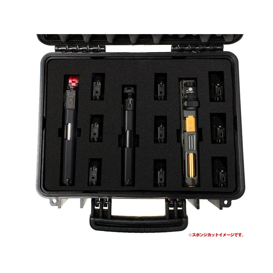 H8013B18L　MILITARY-BASE (ミリタリーベース) ウォータープルーフ ダブルスタック ハードガンケース 18L 38cm BK_5