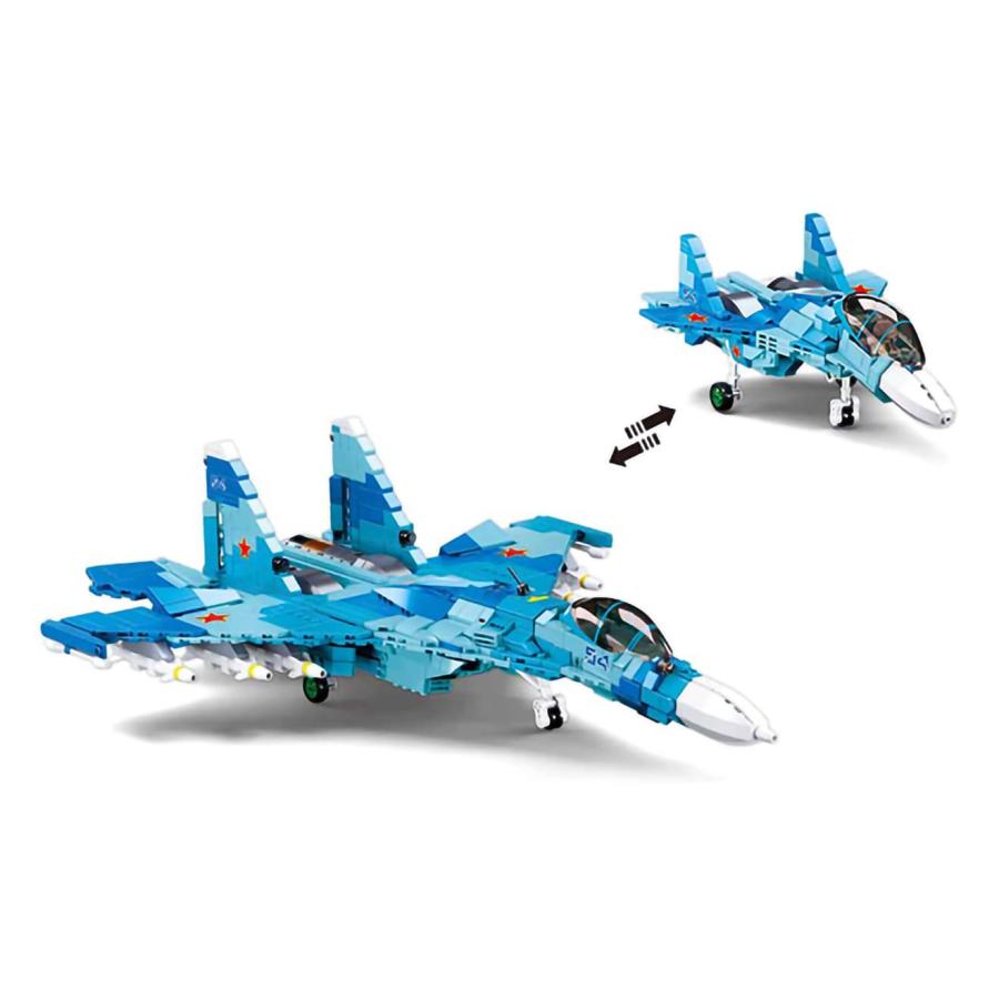 M0038J AFM Su-27 フランカー 2in1 1040Blocks : ホビホビ - 通販