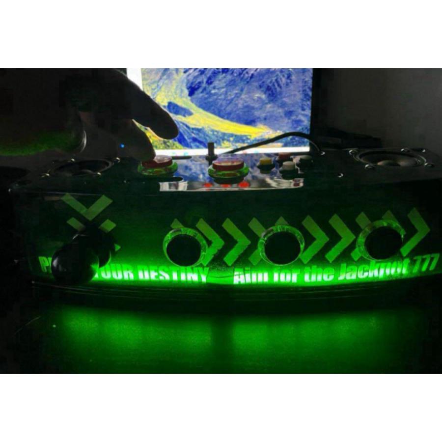 爆音×光演出】サミタ専用スロット9ボタン＆専用レバー＆LED連動