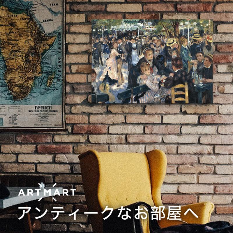 アートパネル アートボード ルノワール ムーラン・ド・ラ・ギャレットの舞踏会 60x45 A2 壁掛け インテリア 絵画 01_2