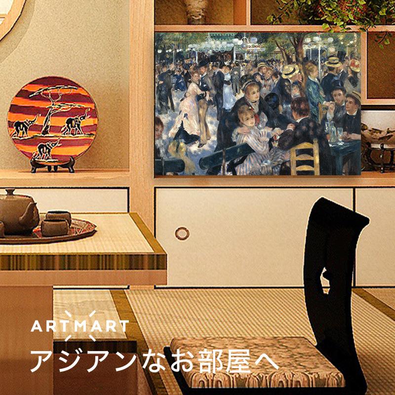 アートパネル アートボード ルノワール ムーラン・ド・ラ・ギャレットの舞踏会 60x45 A2 壁掛け インテリア 絵画 01_3