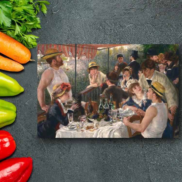 アートパネル アートボード ルノワール 舟遊びをする人々の昼食 60x45 A2 壁掛け インテリア 絵画 01